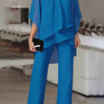 Irregular bat sleeve jumpsuit two-piece suit