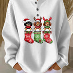 Grethe | Vintage Christmas Sweater with Dog Motif