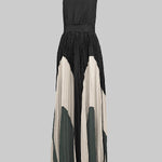 Sleeveless Asymmetric Pleated Printed One-Shoulder Maxi Dresses