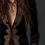 Vintage Baroque Embroidered Velvet Blazer