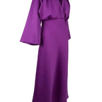Long-sleeved Retro Waist V-neck Dress