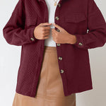 Lugogne Relaxed Lapel Oversized Long Sleeve Shirt