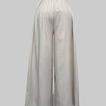 Loose Wide Leg Drawstring Solid Color Casual Pants Bottoms Trousers