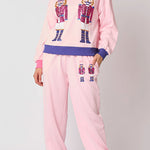 Christmas Soldier Sequined Leisure Sweatshirt and Elastic Waist Loose Pocket Pants Set