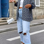 Diamond Print Loose Light Cotton Jacket