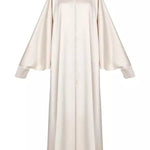 Casual Batwing Sleeves Split-Front Solid Color Maxi Dresses