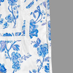 Flared Sleeves Loose Flower Print Split-Joint Split-side Deep V-Neck Midi Dresses