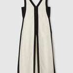 Elegant Piano Keys Reversible Style Colorblock A-line Maxi Dress