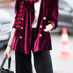 Casual Street Pocket Buttons Velvet Turn-back Collar Outerwear(4 Colors)