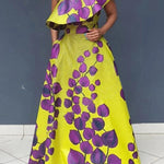 A-Line Sleeveless Asymmetric Printed Split-Joint Asymmetric Collar Evening Dresses Maxi Dresses