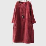 Grace | Relaxed Corduroy Midi Dress