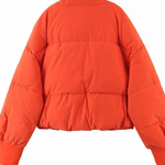 Stand Collar Zipper Pocket Thick Warm Cotton Jacket