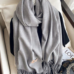 Solid Color Tasseled Scarf Scarfs&Hats