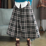 Artistic Retro Plaid A-Line Skirt