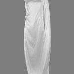 Solid Color Split-Side All-Match Flying Sleeves Maxi Dresses
