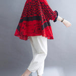 Original Printing Batwing Sleeve T-Shirts Tops