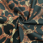 Flared Sleeves Long Sleeves Leopard Printed Round-Neck Jumpsuits