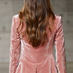 Velvet Double-Breasted Decorative Blazer