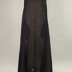 A-Line Loose Pockets See-Through Solid Color Round-Neck Cover-Up Midi Dresses