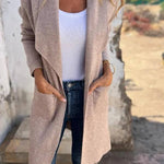 Versatile mid-length cardigan jacket