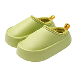 Home Non-Slip Keep Warm Velvet Waterproof Solid Color Slippers