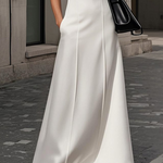 Sleeveless Solid Color Round-Neck Maxi Dresses