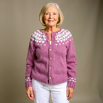 Maya | Retro Icelandic Knit Cardigan