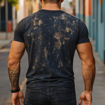 Men's Retro Casual Sun Printed Round Neck Short Sleeve T-Shirt