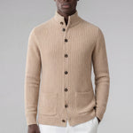 NOMBRE BEIGE RIBBED KNIT VEST