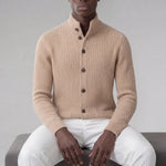NOMBRE BEIGE RIBBED KNIT VEST