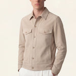 Light Beige Suede Jacket