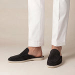 Suède Yacht Mule Black
