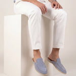 Suède Yacht Mule Baby Blue