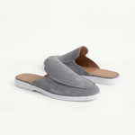 Grey Suède Yacht Mule
