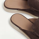 Brown Suède Yacht Mule