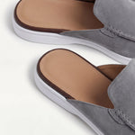 Grey Suède Yacht Mule