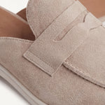 Suède Portside Mule Beige