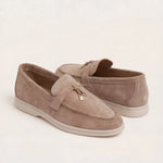 Lusso Beige Suede Loafer