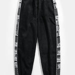 Gothic Los Angeles Print Washed Distressed Drop Shoulder T-Shirt & Corduroy Paisley Print Panel Pants