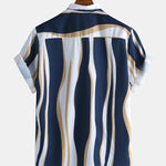 Wave Stripes Lapel Shirts & Swim Shorts