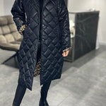 Ofira™ – Reversible Quilted Coat with Leopard Lining