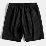 3 Pieces Waffle Drawstring Shorts