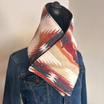 Women's Western Red Aztec Warm Neck Hood