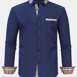 Plaid Panel Button Up Shirt