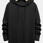 3 Pieces Long Sleeve Muscle Fit Ribbed Arc Hem Hooded T-Shirts