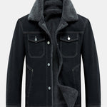 Denim Borg Lined Utility Jacket