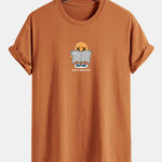 Regular Fit Reading Print Cotton T-Shirt
