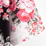 Two Tone Rose Print Button Up Shirt & Swim Shorts