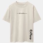 Rose With Slogan Print Drop Shoulder Oversize T-Shirt