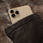 Long Line Faux Fur Lined PU Leather Coat
